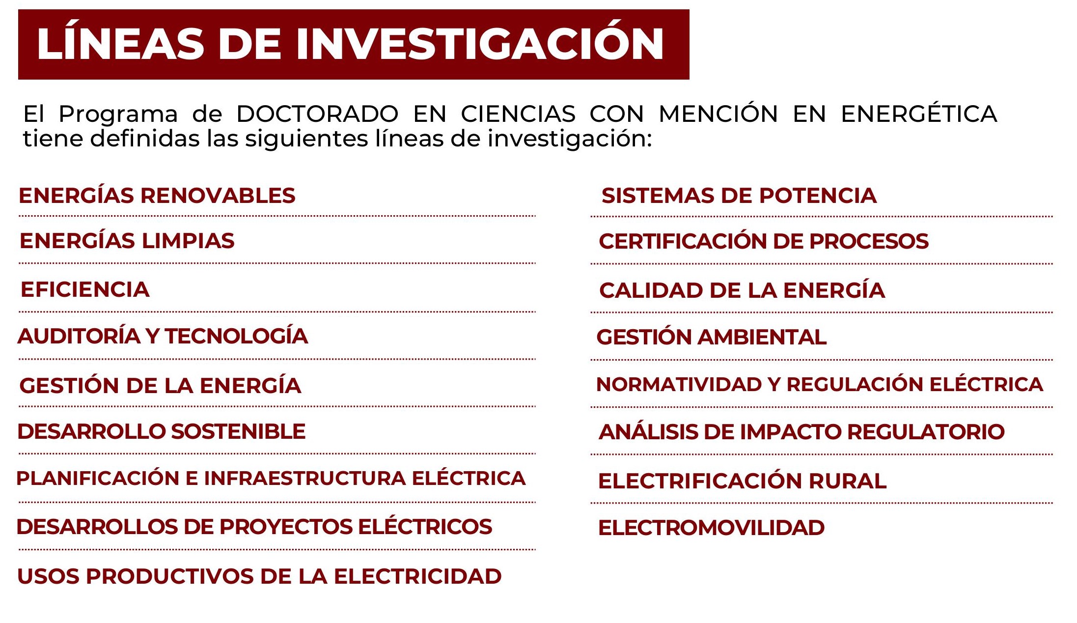 LINEAS DE INVESTIGACION